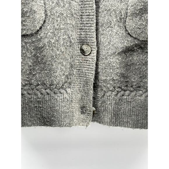 LYLA + LUXE Women's Light Heather Gray Button-Up Long Sleeve Cardigan SZ M - Picture 5 of 11